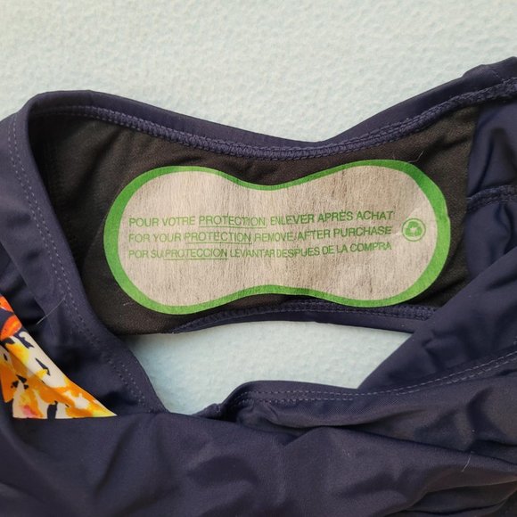 41. Christina Blue, pink rose swimsuit. Size 8D. NWT - Picture 5 of 5